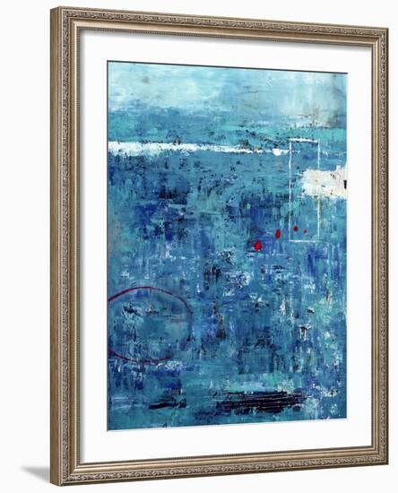 Red dot transported-Hyunah Kim-Framed Art Print