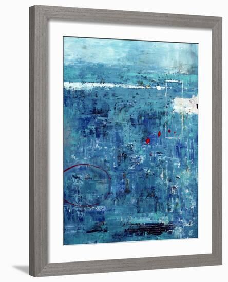 Red dot transported-Hyunah Kim-Framed Art Print