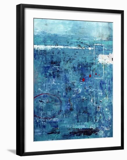 Red dot transported-Hyunah Kim-Framed Art Print