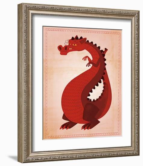 Red Dragon-John Golden-Framed Giclee Print