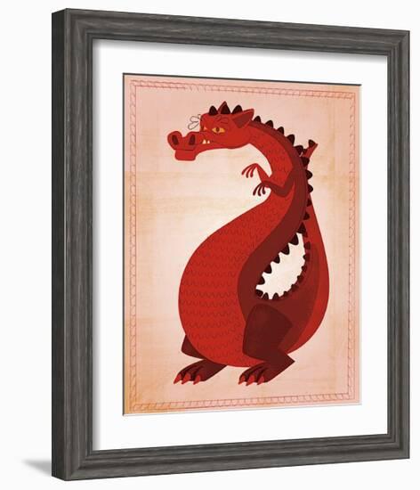 Red Dragon-John Golden-Framed Giclee Print