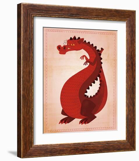 Red Dragon-John Golden-Framed Giclee Print