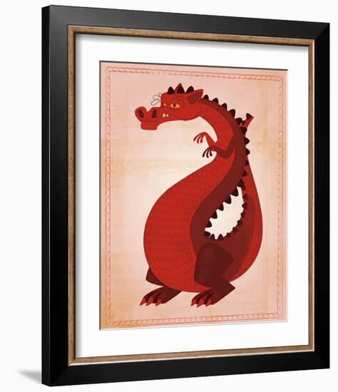 Red Dragon-John Golden-Framed Giclee Print