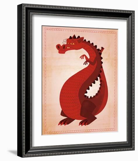 Red Dragon-John Golden-Framed Giclee Print