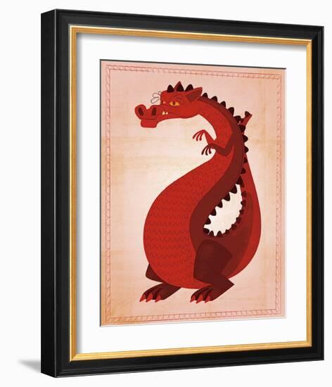 Red Dragon-John Golden-Framed Giclee Print