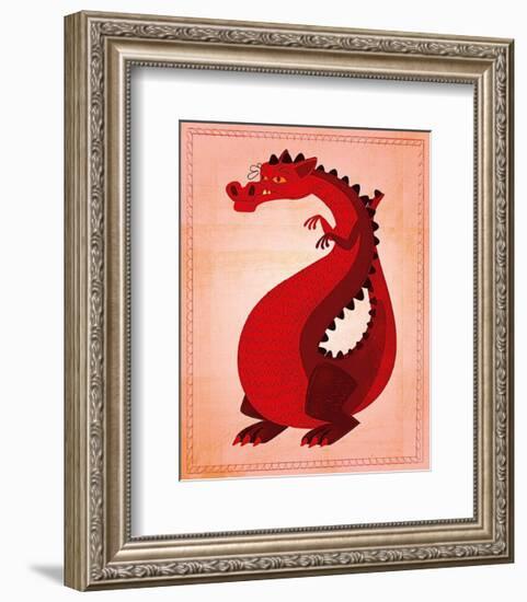 Red Dragon-John Golden-Framed Art Print