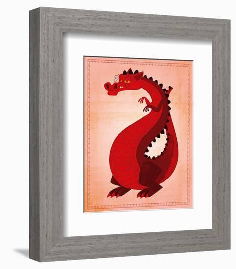 Red Dragon-John Golden-Framed Art Print