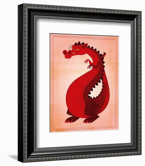 Red Dragon-John Golden-Framed Art Print