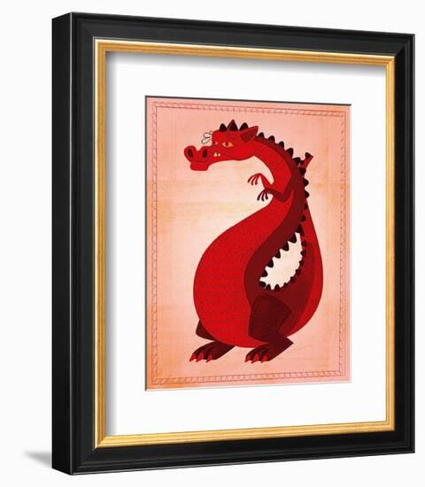 Red Dragon-John Golden-Framed Art Print