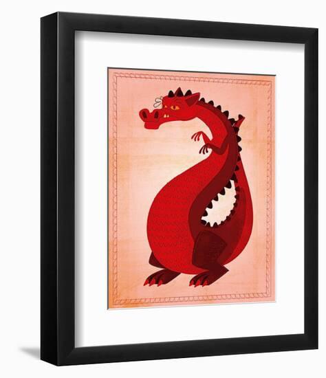 Red Dragon-John Golden-Framed Art Print