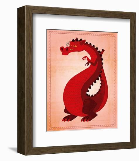 Red Dragon-John Golden-Framed Art Print