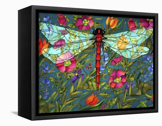 Red Dragonfly-Holly Carr-Framed Premier Image Canvas