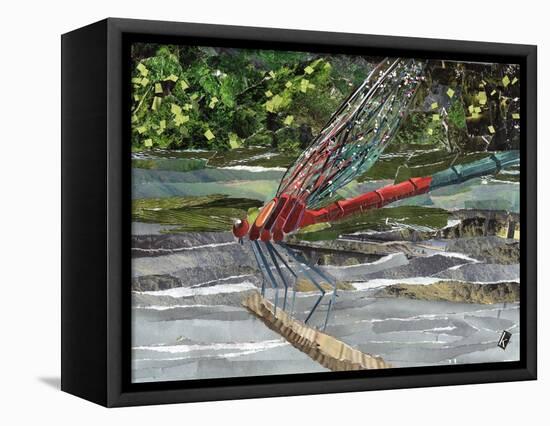 Red Dragonfly-Kirstie Adamson-Framed Premier Image Canvas