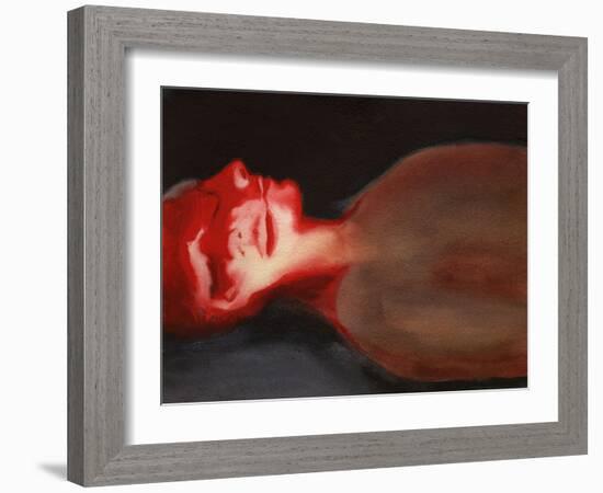 Red Dream, 2021 (W/C on Arches)-Graham Dean-Framed Giclee Print