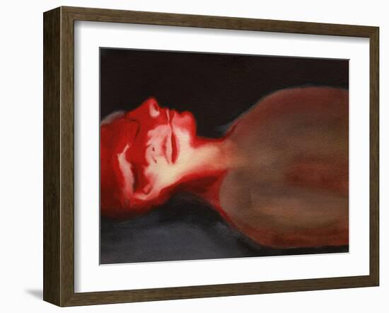 Red Dream, 2021 (W/C on Arches)-Graham Dean-Framed Giclee Print