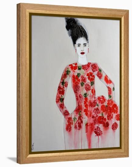 Red Dress, 2016-Susan Adams-Framed Premier Image Canvas