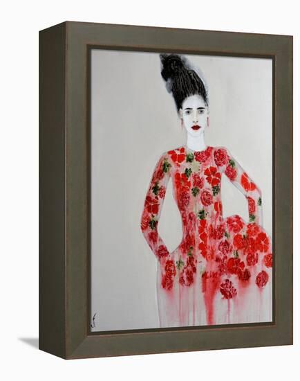 Red Dress, 2016-Susan Adams-Framed Premier Image Canvas