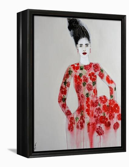 Red Dress, 2016-Susan Adams-Framed Premier Image Canvas