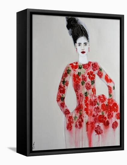 Red Dress, 2016-Susan Adams-Framed Premier Image Canvas
