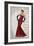 Red Dress Glamour-Sandra Smith-Framed Art Print