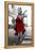 Red Dress in the City-JJ Brando-Framed Stretched Canvas