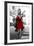 Red Dress in the City-JJ Brando-Framed Art Print