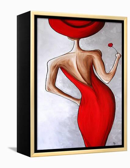 Red Dress-Megan Aroon Duncanson-Framed Stretched Canvas