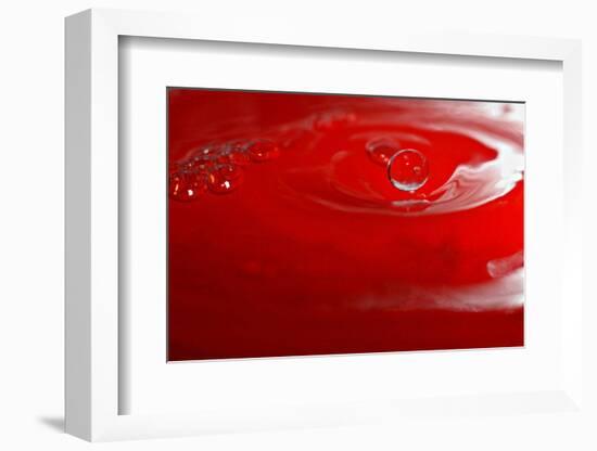 Red Drink Drop IV-Tammy Putman-Framed Photographic Print