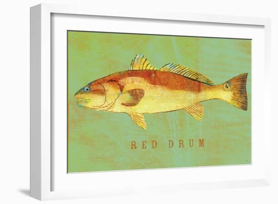 Red Drum-John W Golden-Framed Giclee Print