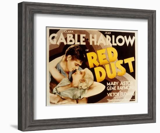 Red Dust, Clark Gable, Jean Harlow, 1932-null-Framed Art Print