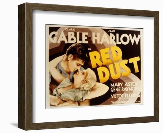 Red Dust, Clark Gable, Jean Harlow, 1932-null-Framed Art Print