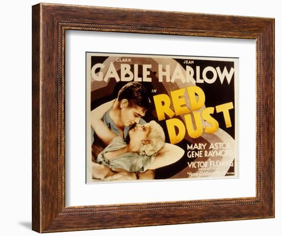 Red Dust, Clark Gable, Jean Harlow, 1932-null-Framed Art Print