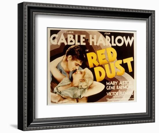 Red Dust, Clark Gable, Jean Harlow, 1932-null-Framed Art Print