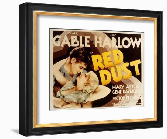 Red Dust, Clark Gable, Jean Harlow, 1932-null-Framed Art Print