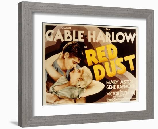 Red Dust, Clark Gable, Jean Harlow, 1932-null-Framed Art Print