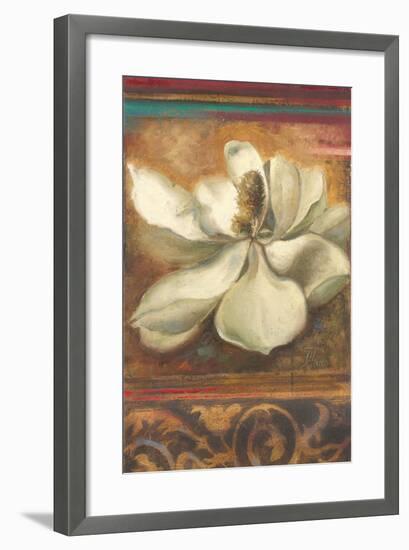 Red Eclecticism with Magnolia-Patricia Pinto-Framed Premium Giclee Print