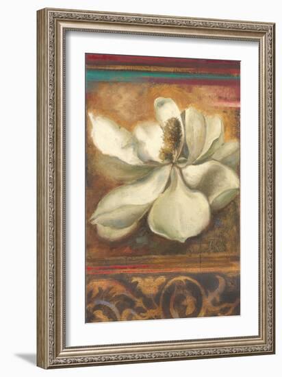 Red Eclecticism with Magnolia-Patricia Pinto-Framed Art Print