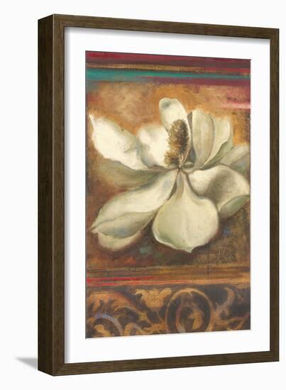 Red Eclecticism with Magnolia-Patricia Pinto-Framed Art Print