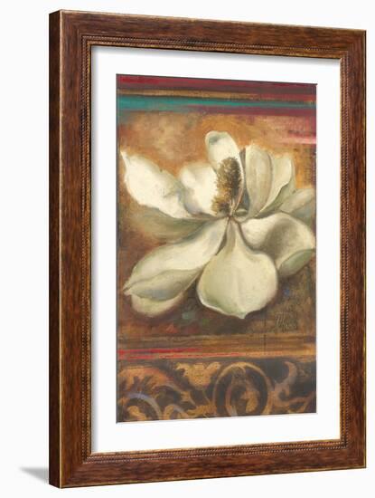 Red Eclecticism with Magnolia-Patricia Pinto-Framed Art Print