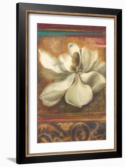 Red Eclecticism with Magnolia-Patricia Pinto-Framed Art Print