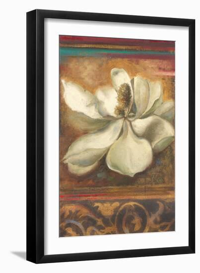 Red Eclecticism with Magnolia-Patricia Pinto-Framed Art Print