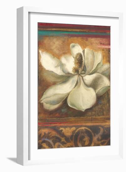 Red Eclecticism with Magnolia-Patricia Pinto-Framed Art Print