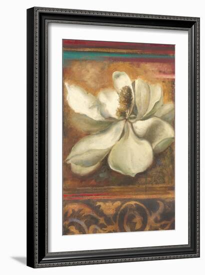 Red Eclecticism with Magnolia-Patricia Pinto-Framed Art Print