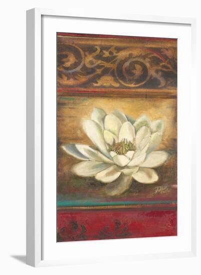 Red Eclecticism with Water Lily-Patricia Pinto-Framed Premium Giclee Print
