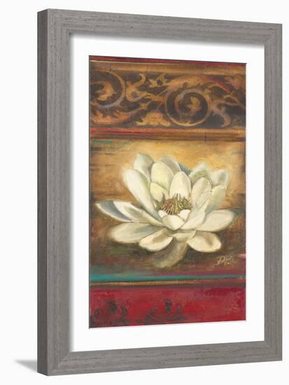 Red Eclecticism with Water Lily-Patricia Pinto-Framed Art Print