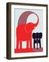 Red Elephant-Greg Mably-Framed Art Print
