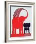 Red Elephant-Greg Mably-Framed Art Print