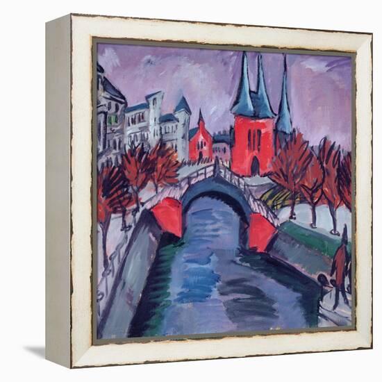 Red Elisabeth Riverbank, Berlin, 1912-Ernst Ludwig Kirchner-Framed Premier Image Canvas