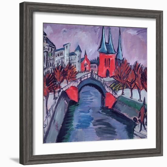 Red Elisabeth Riverbank, Berlin, 1912-Ernst Ludwig Kirchner-Framed Giclee Print