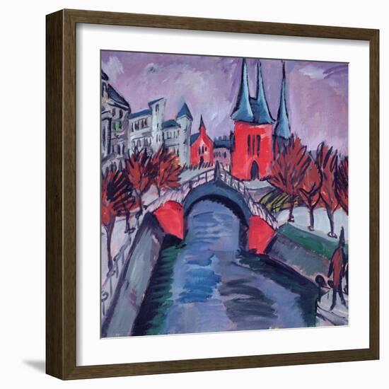 Red Elisabeth Riverbank, Berlin, 1912-Ernst Ludwig Kirchner-Framed Giclee Print